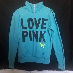 PINK zip neck sweater